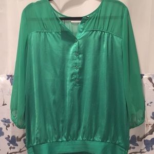 New York and Company Green blouse